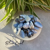 Blauer Opal - Polierter Stein Kristall Trommelstein Owyhee 4 Größen von MontysRocks