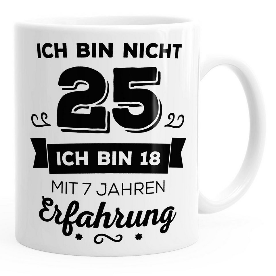 MoonWorks Tasse Kaffee-Tasse Geschenk-Tasse Ich bin nicht [object Object] sondern ich bin 18 mit {[object Object]_jahre_erfahrung} Jahren Erfahrung Geschenk Geburtstag MoonWorks®, Keramik von MoonWorks