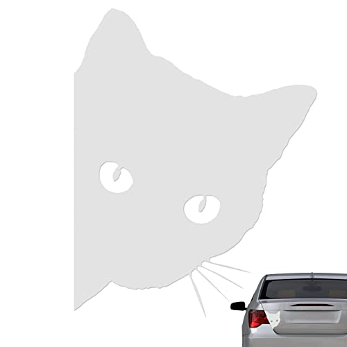 Moonyan spähende Katze Autoaufkleber | Selbstklebende niedliche Autoaufkleber,Wasserdichtes, lustiges Design für Autofenster, Stoßstange, Laptop, Motorrad von Moonyan