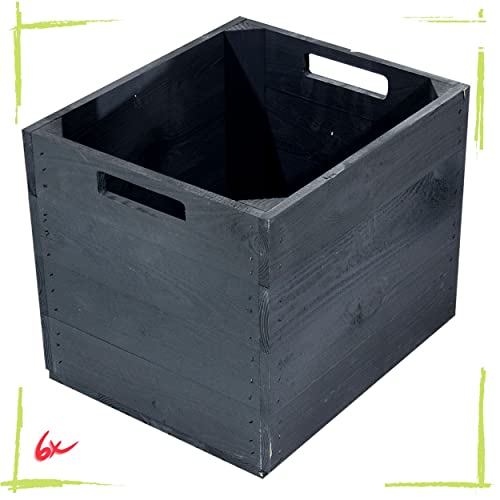 Moooble Schwarze Kallax Kiste für IKEA Schrank | 32x37,5x32,5 cm | stabile Holzkisten auch für schwere Inhalte wie Bücher | schlicht & schön (6) von Moooble