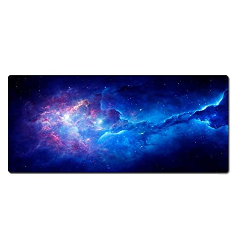 Morian Gaming-Mauspad, 300 x 700 x 3 mm, Dreamy Sternenhimmel, rutschfestes und wasserdichtes Computer-Mauspad mit genähten Kanten, für Gaming, Büro und Zuhause (G-638) von Morain