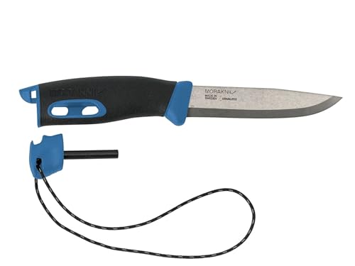 MorakAuswahl,M-13572,Companion AA8Spark Messer,fest, Unisex, Erwachsene,Griff, Klinge 104 mm, Blau von Morakniv