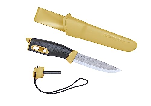 Morakniv Jaune MorakAuswahl Companion Spark Messer, fest, Unisex, Erwachsene, Griff, Klinge: 104 mm, Gelb, Lame : 104mm von Morakniv