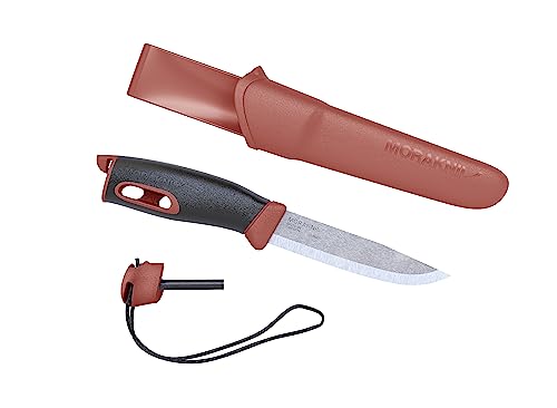 Morakniv Rouge MorakAuswahl Companion Spark Rot-Messer, Fester Griff, 104 mm, Lame : 104mm von Morakniv