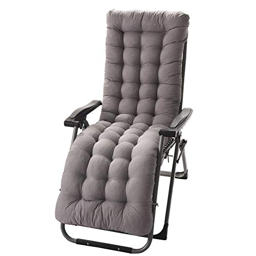 Morbuy Deckchair Auflagen für Gartenliegen, Sonnenliege Kissen Tragbare Garten Innenhof Gepolstertes Bett Relax-Liegestuhl Sitzauflage für Deckchair, Innen, Außen (48x170x8cm,grau) von Morbuy