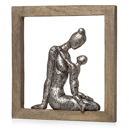 Moritz Holzdeko Rahmen Mutter mit Kind | 29 x 27 x 3 cm | zum Aufhängen | Muttertagsgeschenk Holz Deko I Tochter Sohn von Moritz