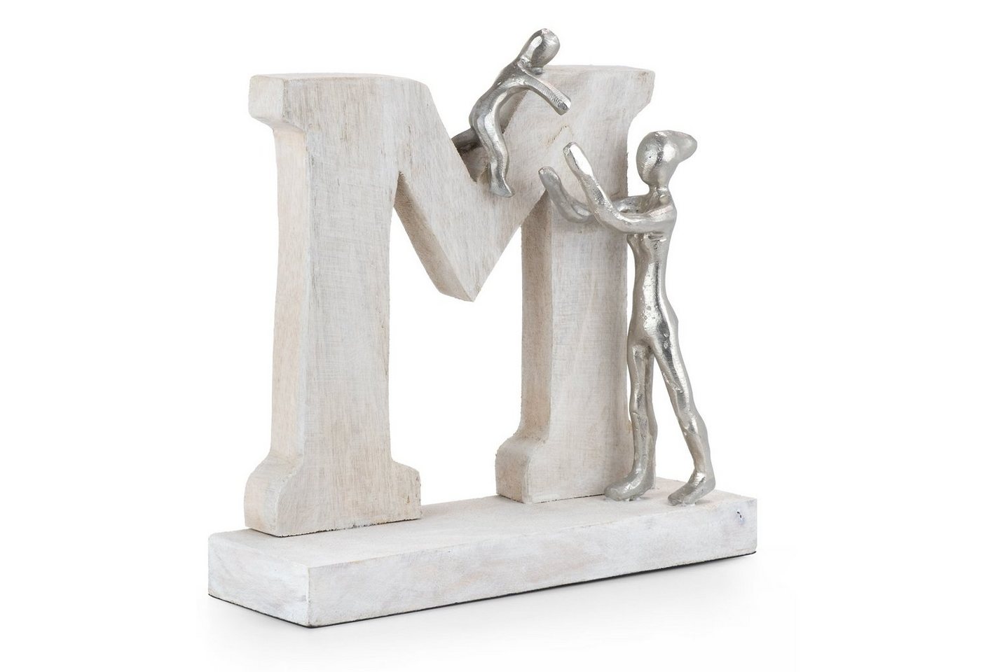 Moritz Skulptur Mutter und Kind Tochter Sohn 26 x 8 x 24 cm, Dekoobjekt Holz, Tischdeko, Fensterdeko, Wanddeko, Holzdeko von Moritz