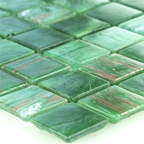 Glasmosaik Fliesen Matte Goldstar Grün Dekor Effekt Boden Bad Wand Dusche Küche von Mosafil