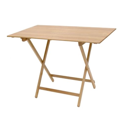 Mottiwood Klapptisch, klappbarer Tisch, platzsparend, 100 x 60 x 75 cm, Buchenholz, Biertisch, innen und außen A689 von Mottiwood