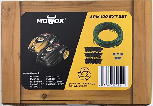 MOWOX ARM 100 EXT SET Erweiterungsset zur Erhöhung der Mähkapazität Ihres Roboters, enthält 100 Meter Peripheriekabel, 5 Anschlüsse und 125 Jumper – Rasenfläche bis zu 625 m² von Mowox