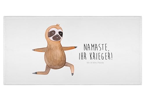 Mr. & Mrs. Panda 50 x 100 Handtuch Faultier Yoga - Geschenk, Kinder, Atmung, Faultier Geschenk, Yogaübungen, Badezimmer, Meditation, Badehandtuch, von Mr. & Mrs. Panda