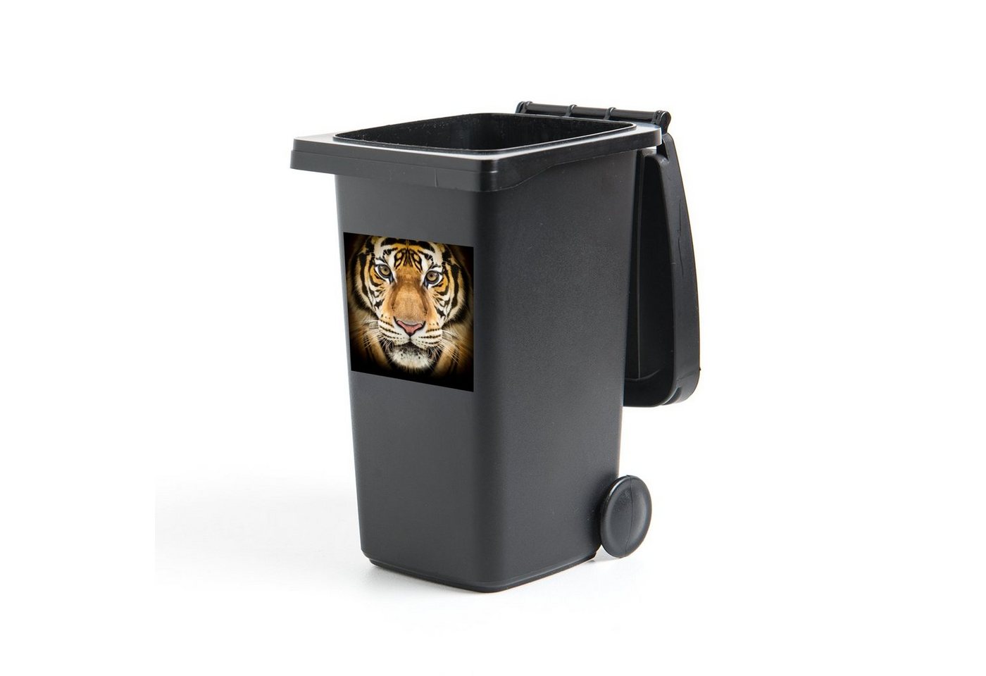 MuchoWow Wandsticker Tiger - Tier - Porträt (1 St), Mülleimer-aufkleber, Mülltonne, Sticker, Container, Abfalbehälter von MuchoWow