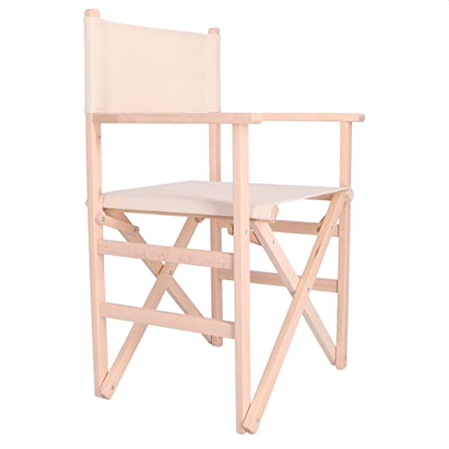Mueblear 1001 Regie-Stuhl, mit Leinwand und unlackiertem Holz 51,5 x 46 x 86 cm Brute von Mueblear