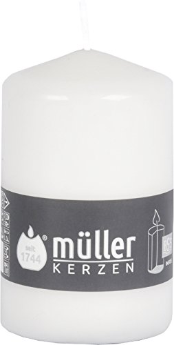 Müller Kerzen 2011107082 6 Sicherheitskerzen mit Brandschutzsystem BSS, 110 x 70 mm, weiß von Müller Kerzen