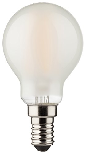 Müller-Licht, Retro-LED Lampe Miniglobe, ersetzt, Glas, 4W, E14, Weiß, 4.5 x 4.5 x 7.7 cm, matt von Müller-Licht