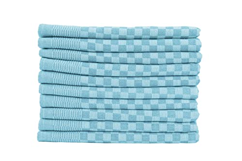 Müskaan 10er Set Geschirrtücher 100% Baumwolle 50x70 cm Aqua 210 g/m² | Küchenhandtücher für Abtrocknen, Grubentücher zum Putzen, Fusselfrei Geschirrhandtücher, Küchentücher saugstark, Geschirrtuch von Müskaan