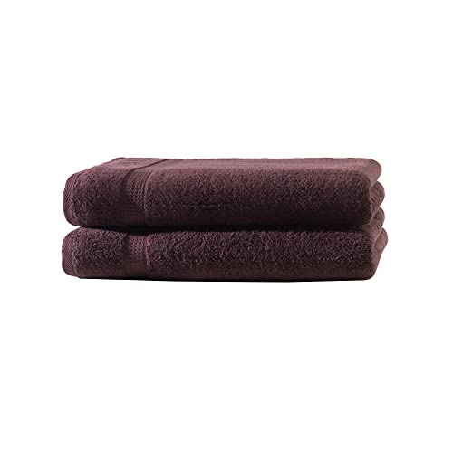 Müskaan® Handtuch Set - Frottierserie Elegance in 15 Farben und 4 Größen 500 g/m² Markenqualität (Braun, 2 Duschtücher 70x140 cm) von Müskaan