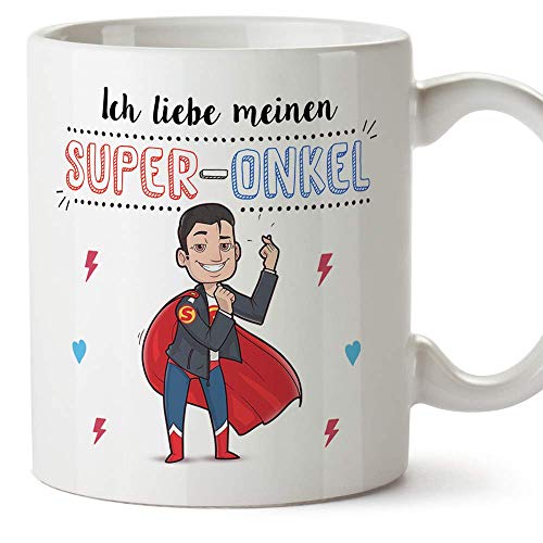 Mugffins Onkel Tasse/Becher/Mug - Ich Liebe Meinen Super-Onkel - Schöne und lustige Kaffeetasse als Geschenkidee für Onkel. Keramik 350 mL von Mugffins