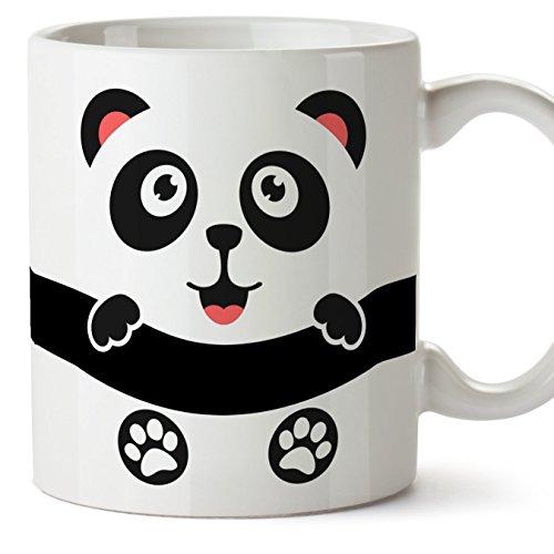 Mugffins Panda Kaffeetasse als Geschenk zum Frühstück- Lustige Tasse/Originaler Becher - Tiere Geschenkideen - 350 mL von Mugffins