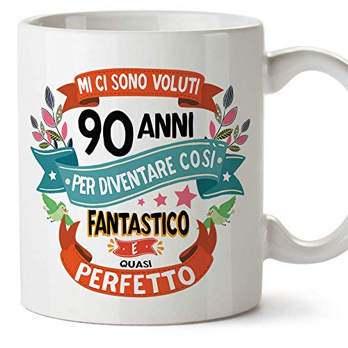 Mugffins Tasse/Becher 90. Geburtstag (auf Italienisch) von Mugffins