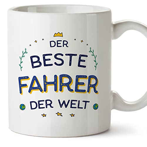 Mugffins Tassen/Becher mit Spruch für FAHRER - Auf Deutsch - Beste der Welt - 11 oz / 330 ml - originelles und lustiges Geschenk Mitarbeiter von Mugffins