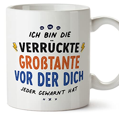 Mugffins Tassen/Becher mit Spruch für GROßTANTE - Auf Deutsch - Dich alle gewarnt haben - 11 oz / 330 ml - originelles und lustiges Geschenk von Mugffins