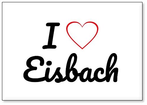 Mundus Souvenirs - Ich Liebe Eisbach, Kühlschrankmagnet (Design 2) von Mundus Souvenirs