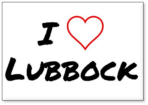 Mundus Souvenirs - Ich Liebe Lubbock, Kühlschrankmagnet (Design 3) von Mundus Souvenirs