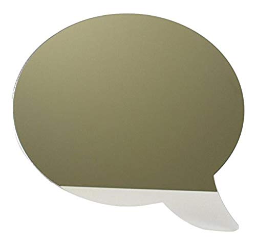 Mungai Mirrors Spiegel, Acryl Speech Bubble Acryl Spiegel, silberfarben, 15 cm von Mungai Mirrors