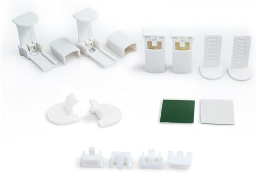 Mupfup Montage Set für Klemmfix Plissee inkl. 4 Stück Klemmträgern Weiß von MupFup