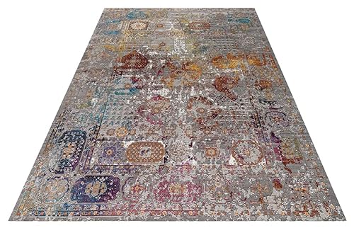 Muratap Klassich Orient Teppich Picasso Feraghan - Traditioneller Orientalischer Perserteppich Modern Vintage Dekoration Wohnzimmer - Oeko-TEX - Große: 160x230 cm - Farbe: Mehrfarbig von Muratap