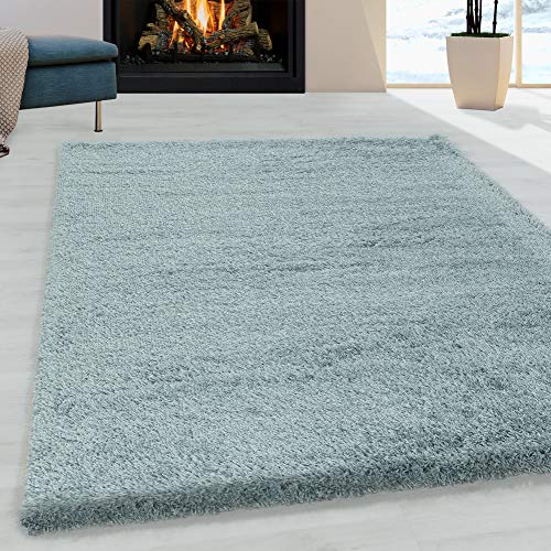 Muratap Pearl Soft Teppich - Hochflor Teppich Extra Weich für Wohnzimmer, Schlafzimmer, Kinderzimmer, Flur Moderner Deko - Große: 240x340 cm - Farbe: Blau von Muratap