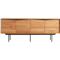 Muubs - Wing Sideboard, mit 4 Türen, 185 x 72 cm, Eiche klar lackiert von Muubs