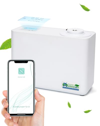 Mxmoonant Kaltvernebelung Aroma Diffuser für Wasserlose Ätherische Öle, Bedeckung 3000m³, 800ml Ölflasche, Wandhalterung, App-Steuerung&Timer, Industriell, Kommerziell, für Geschäft, Hotel von Mxmoonant