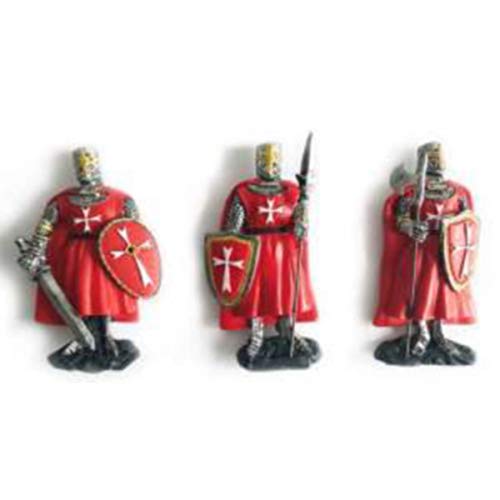 MystiCalls 3er Set Ritter Magnete rot-weiß von MystiCalls