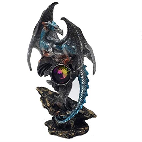 MystiCalls Blauer Drache bewacht Kristall von MystiCalls