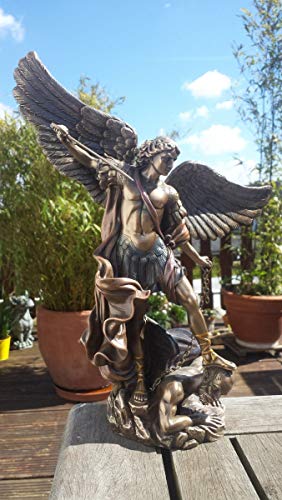 MystiCalls Dekofigur bronziert - Modell Erzengel Michael - Bronzefigur Figur Deko Wohndeko von MystiCalls