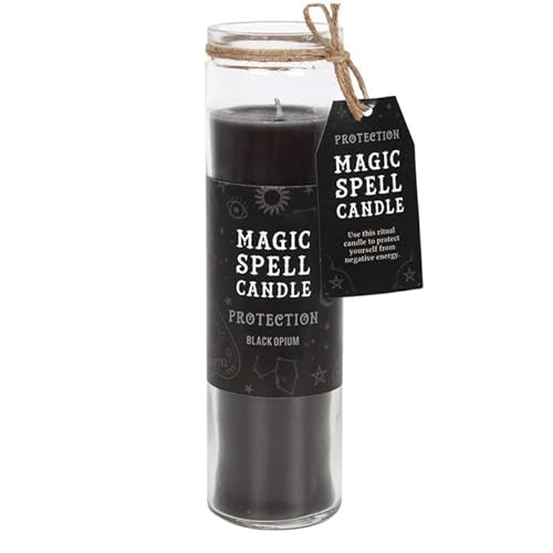 Spell Tube Candle "Protection - Black Opium" - Kerze, Glas, Duftkerze von MystiCalls