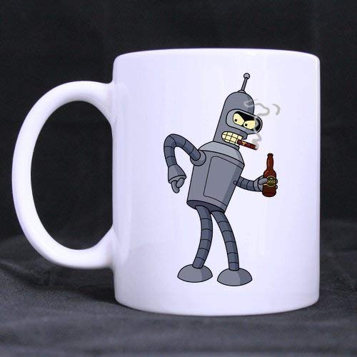 Cool Smoking Bender Futurama Kaffeetasse, 325 ml, Weiß von N\A
