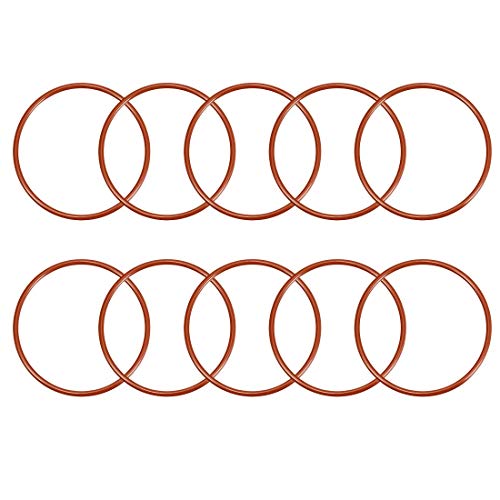 O-Ring Silikon O-Ring Außendurchmesser 68 mm Innendurchmesser 61,8 mm Breite 3,1 mm VMQ Dichtring Rot 10 Stück von N/D