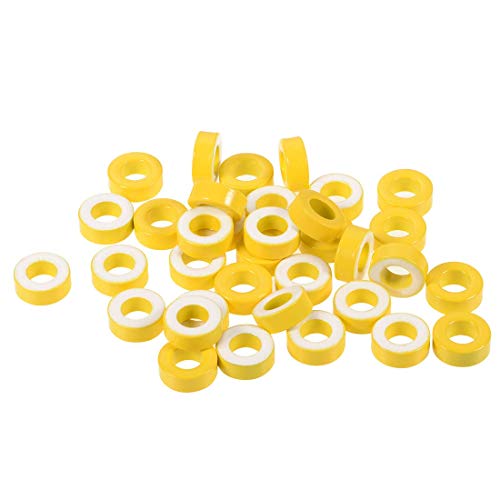 Ringkern,Ferrit-Drosselring, Eisenpulver Induktor Ferrit Ringe, Gelb Weiß 35 Stück, 8,2 x 15,5 x 6,2 mm von N/D