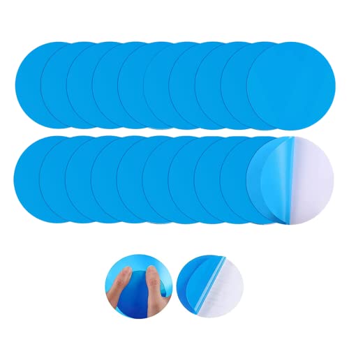 xlwen Pool Flicken Selbstklebend Reparatur, 20 Pcs Pool Flickzeug Reparatur, PVC Pool Liner Patch Kit, Runden Poolflicken, für Wasserbett,Luftmatratze Pool (Blau) von xlwen