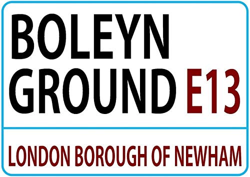 Boleyn Ground London Street West Ham Football Vintage Blechschild Blech Metallschild Schild Retro Zinn Schild Mauer Dekor Metall Poster Deko Schild Yard Pub Geschenk von N / A