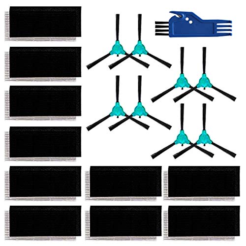 Yooria 10 HEPA-Filter + 8 Seitenbürsten, 1 Reinigungswerkzeug-Ersatzzubehör-Set für Deenkee DK600 Saugroboter von N / A