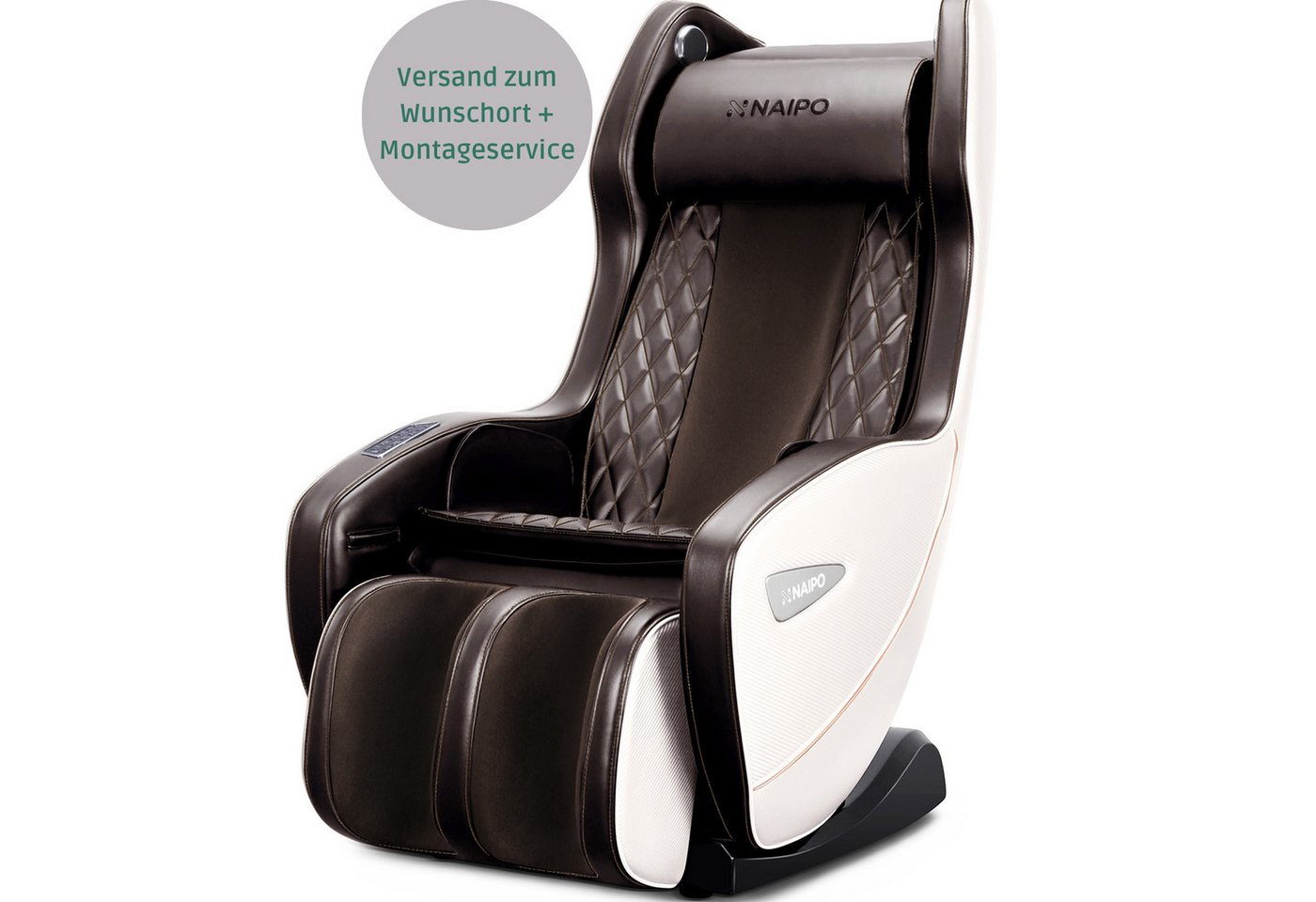 NAIPO Massagesessel, Massagestuhl mit Liegeposition, Bluetooth, Platzsparend von NAIPO