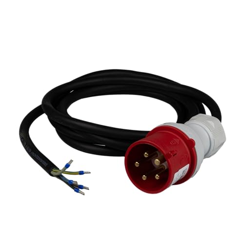 NAKA Starkstromkabel CEE 32A auf 16A IP44 Anschlusskabel mit Stecker 5x2,5mm 3m von NAKA