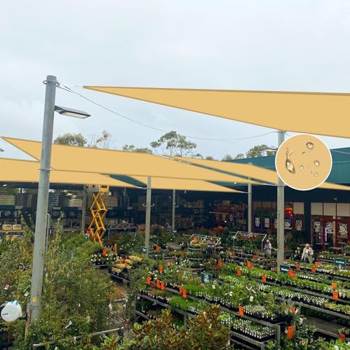 NAKAGSHI Sonnensegel, wasserdicht, sandfarben, 3 x 5 m, rechteckige Plane für Außenschattenzelt, geeignet für Garten, Outdoor, Terrasse, Balkon, Camping (personalisiert) von NAKAGSHI