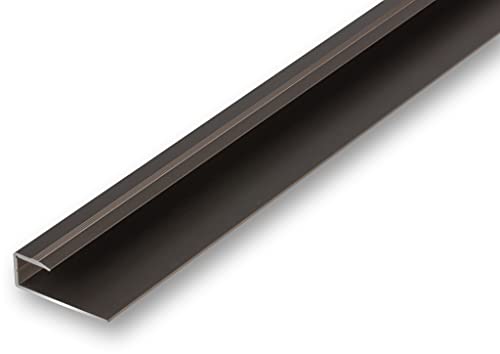 (10,03EUR/m) Einschubprofil von 9-11 mm Belagstärke 1180 mm lang bronzefarben Abschlussprofil für Hartböden U-Profil von NALine