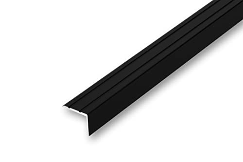 (11,34EUR/m) 25 x 20 x 900 mm Treppenwinkel schwarz selbstklebend Treppenkantenprofil Treppenkante von NALine
