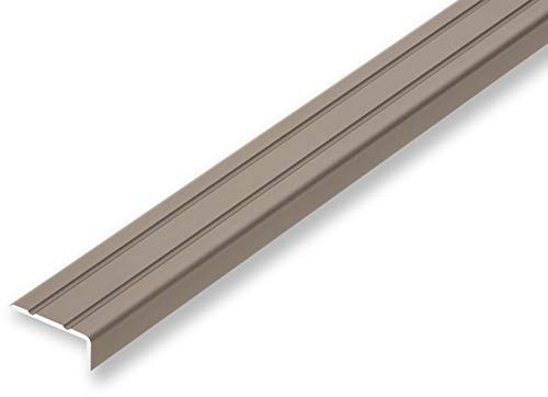 (8,99EUR/m) 25 x 10 x 1000 mm Treppenwinkel im Edelstahl-Look selbstklebend Treppenkantenprofil Treppenkante Kantenschutz von NALine